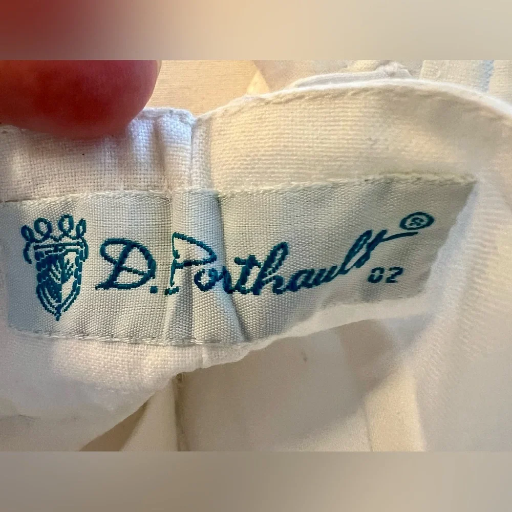 D. Porthault Small Embroidered Cotton Drawstring Gift Bag (5 available) - Picture 4 of 6